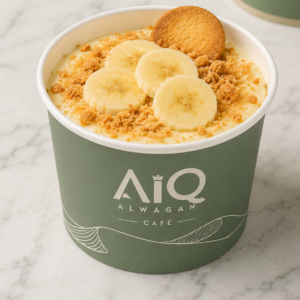 AiQ café dessert in soft lighting