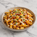 Loaded cheesy fries with bacon